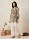 K 1280 By Naisha Cotton Printed Pintucks Ladies Tops 